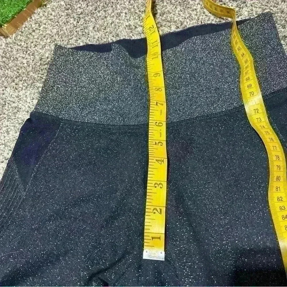 Athleta Twilight Tights Womens Size Small Navy/Silver Seamless High Rise Gym - Picture 5 of 9